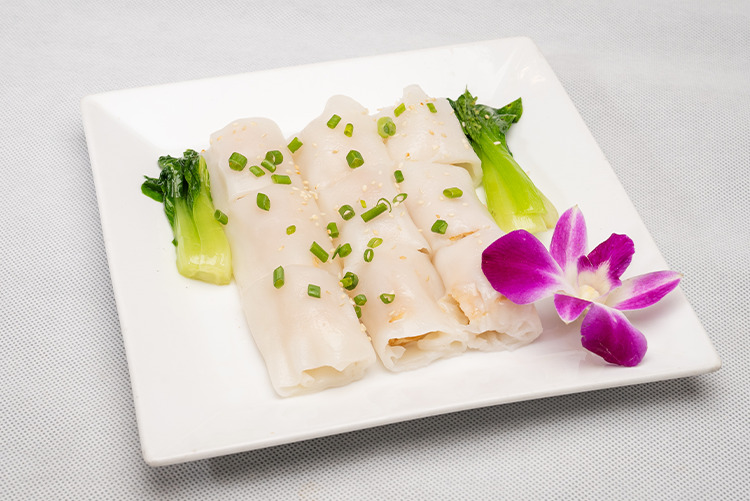 Steamed Rice Noodle Roll with Dried Shrimp Royal Dim Sum
